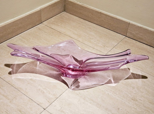 Val Saint Lambert Rosa Zierschale