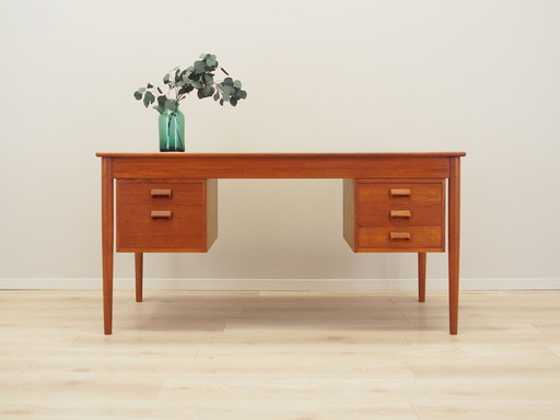 Teakholz-Schreibtisch, Dänisches Design, 1960er Jahre, Designer: Børge Mogensen, Hersteller: Søborg Møbler