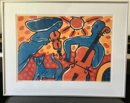 Cees Vis Linolschnitt