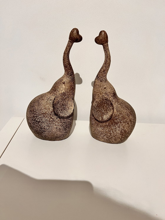 Image 1 of Liebevolle Elefantenfiguren
