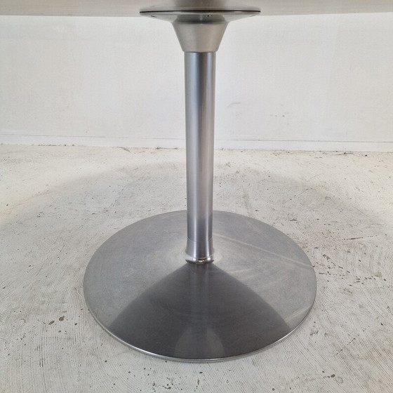 Image 1 of Runder Esstisch aus weiß furniertem Holz von Pierre Paulin für Artifort, 1960