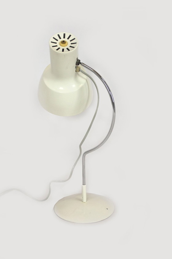 Image 1 of Weiße Tischlampe von Josef Hurka für Napako, 1960er Jahre