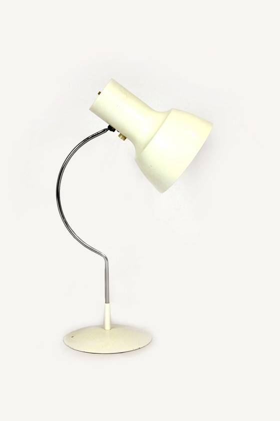 Image 1 of Weiße Tischlampe von Josef Hurka für Napako, 1960er Jahre