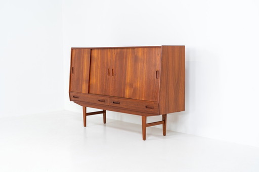 Teakholz-Highboard von P. Westergaard (Dänemark, 1960er Jahre).