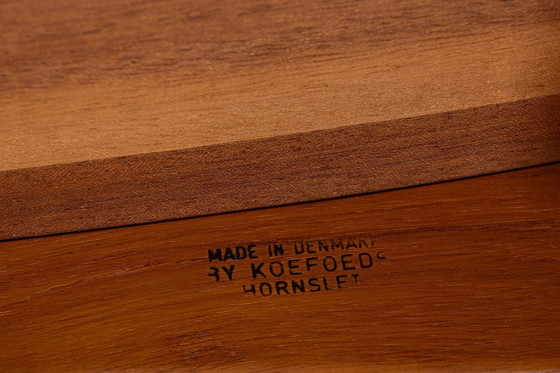 Image 1 of Eva Esszimmerstühle aus Teakholz und cremefarbenem Leder von Niels Koefoed für Koefoeds Hornslet, 1960er Jahre, 6-teilig