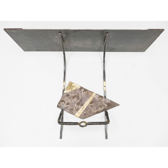 Image 1 of Vintage-Konsole aus vergoldetem Eisen, 1990