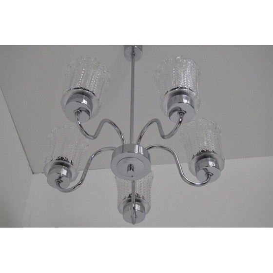Image 1 of Mid Century Chrom-Kronleuchter Jilove u Decina, 1970er Jahre