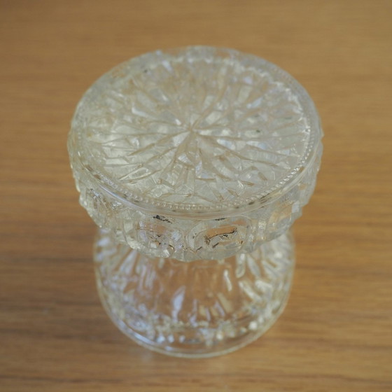 Image 1 of 1970S Stolzle Oberglas 'Karneval' Vase mit griechischem Muster