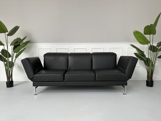 Image 1 of Brühl Moule S Designer Sofa Couch Leder Schwarz Ausstellungsstück