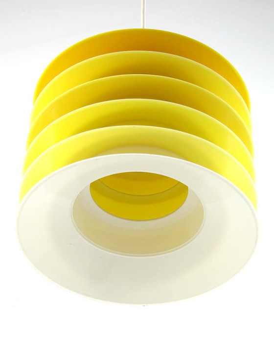 Image 1 of Gelbe dänische Design-Hängelampe im Vintage-Stil
