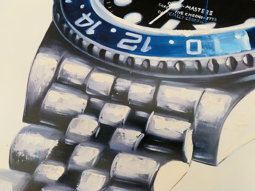 Rolex: "Gmt Master Ii Batman". Signiert und nummeriert.