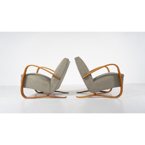Paar Vintage-Sessel H269 aus Bugholz von Jindrich Halabala, Tschechoslowakei 1940