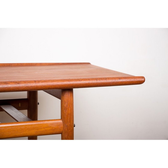 Image 1 of Vintage Couchtisch aus Teakholz und Messing von Grete Jalk für Glostrup Mobelfabrik, Dänemark 1960