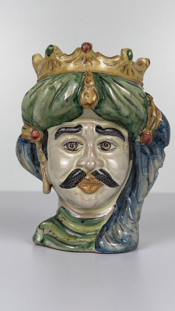 Image 1 of La Bottega Dell Arte Italienische Keramik Moro Kopf Don