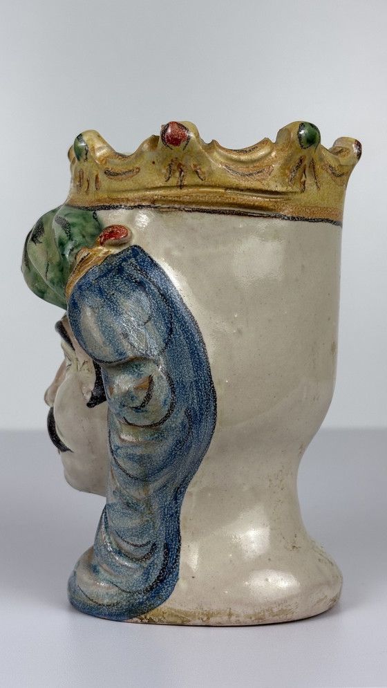 Image 1 of La Bottega Dell Arte Italienische Keramik Moro Kopf Don