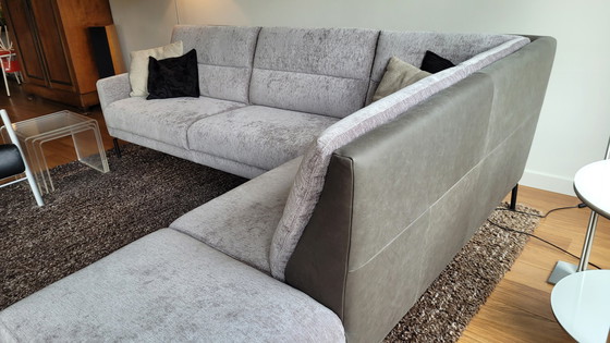 Image 1 of Prominentes Ecksofa in Duo Edition Leder/Stoff