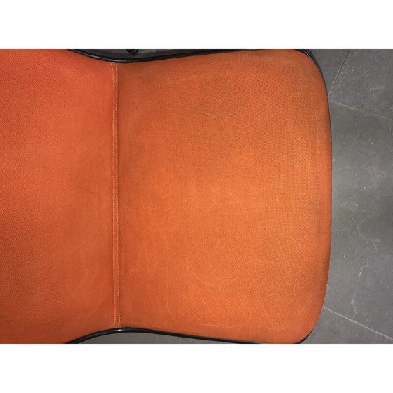 Image 1 of Paar orangefarbene Schreibtisch-Drehstühle, 1970