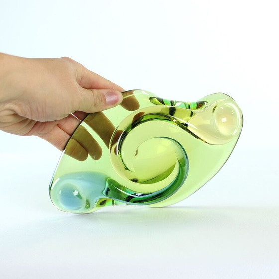 Image 1 of Aschenbecher aus Kunstglas von Frantisek Zemek, Tschechoslowakei 1960