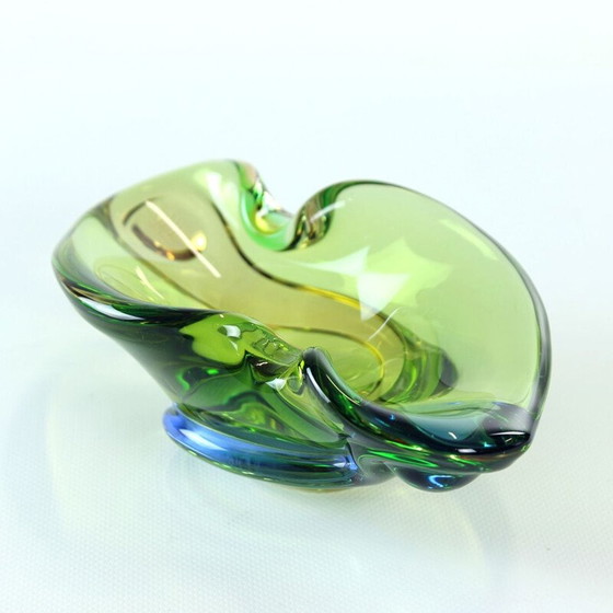 Image 1 of Aschenbecher aus Kunstglas von Frantisek Zemek, Tschechoslowakei 1960