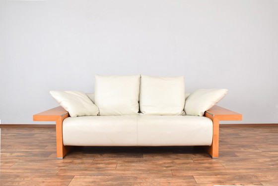 Image 1 of Italienisches Ledersofa von Giorgetti, 1980er Jahre.
