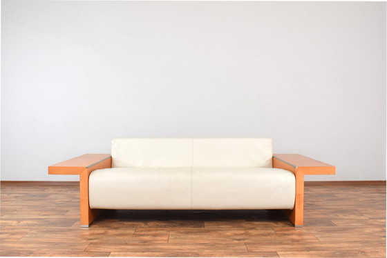 Image 1 of Italienisches Ledersofa von Giorgetti, 1980er Jahre.