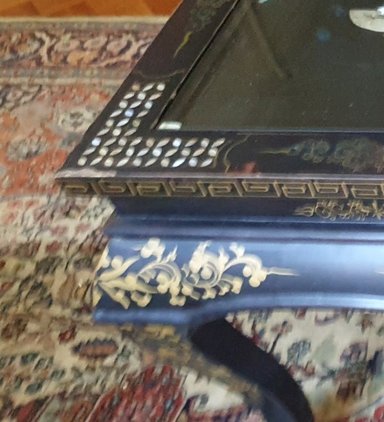 Image 1 of Antiker chinesischer Salon Lacktisch Schwarz