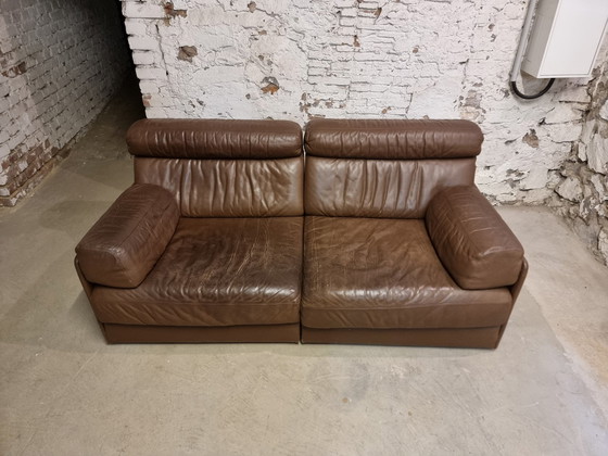 Image 1 of De Sede DS 76 Ledersofa Braun Zweisitzer Couch