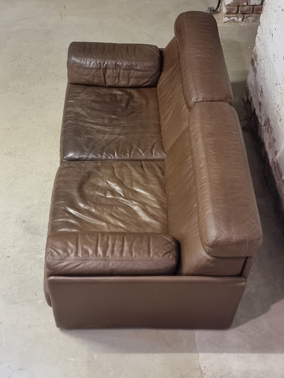 Image 1 of De Sede DS 76 Ledersofa Braun Zweisitzer Couch