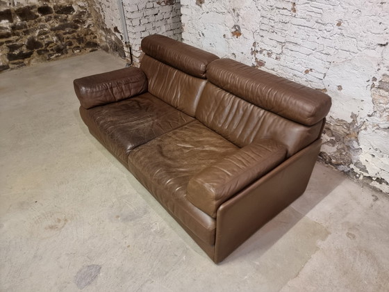 Image 1 of De Sede DS 76 Ledersofa Braun Zweisitzer Couch