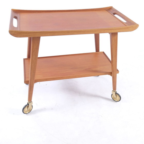 Image 1 of Deutscher Mid-Century Servierwagen aus Teak von Opal Möbel, 1960er