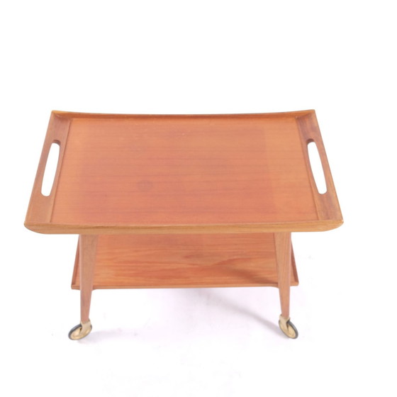 Image 1 of Deutscher Mid-Century Servierwagen aus Teak von Opal Möbel, 1960er