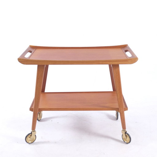 Deutscher Mid-Century Servierwagen aus Teak von Opal Möbel, 1960er