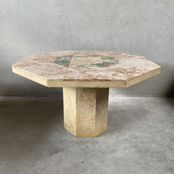 Image 1 of Vintage Marmor-Esstisch Italienisches Design
