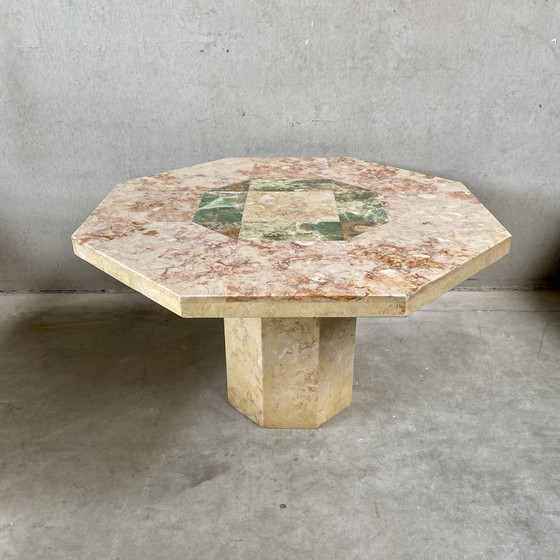 Image 1 of Vintage Marmor-Esstisch Italienisches Design