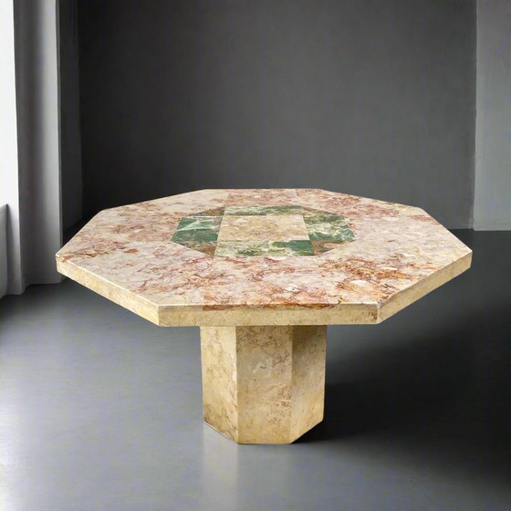 Image 1 of Vintage Marmor-Esstisch Italienisches Design