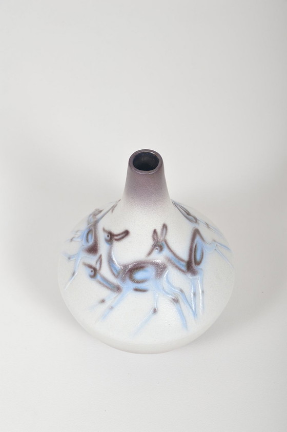 Image 1 of Vintage Vase von Goebel mit Rehmotiv, 1970er Jahre