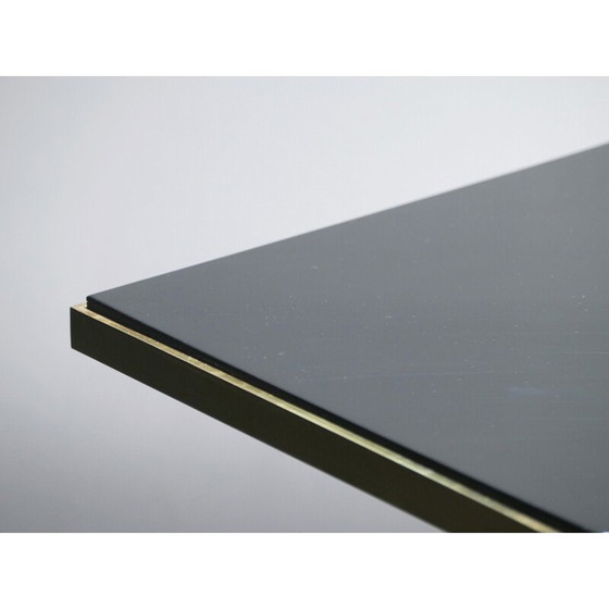 Image 1 of Italienischer Tisch aus Lack und Messing von Romeo Rega - 1970er Jahre