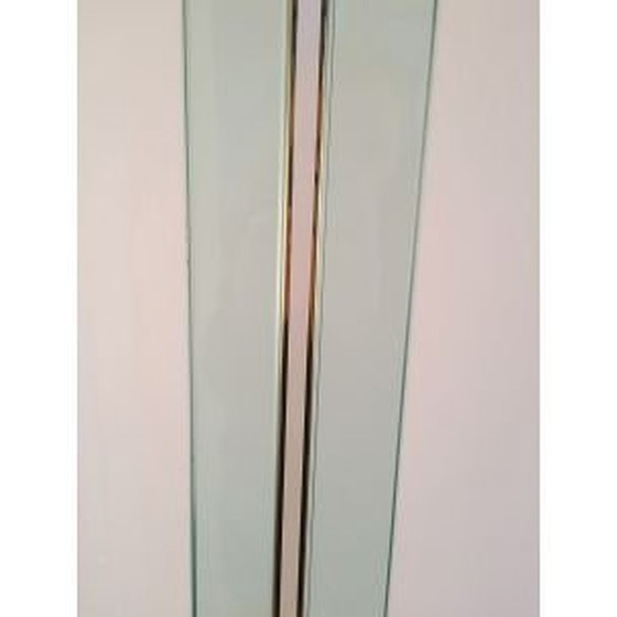 Image 1 of Vintage Stehleuchte aus Glas, Messing und lackiertem Metall, 1970