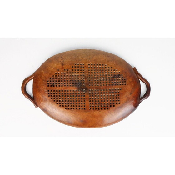 Image 1 of Geschnitztes Holztablett im Art-déco-Stil, Indochina 1930