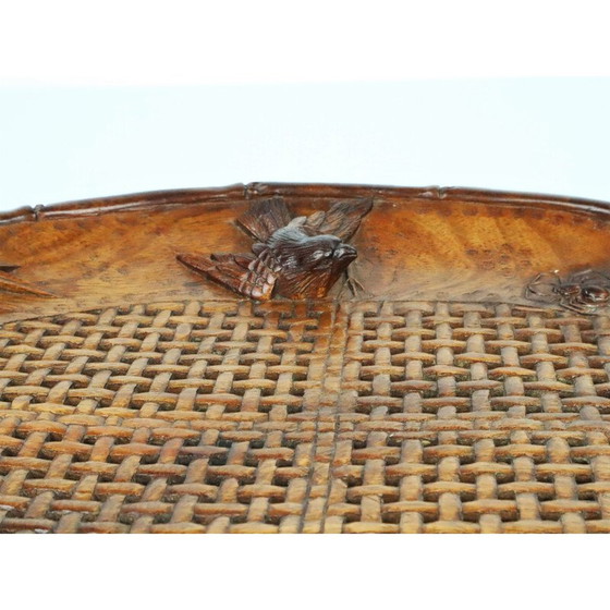 Image 1 of Geschnitztes Holztablett im Art-déco-Stil, Indochina 1930