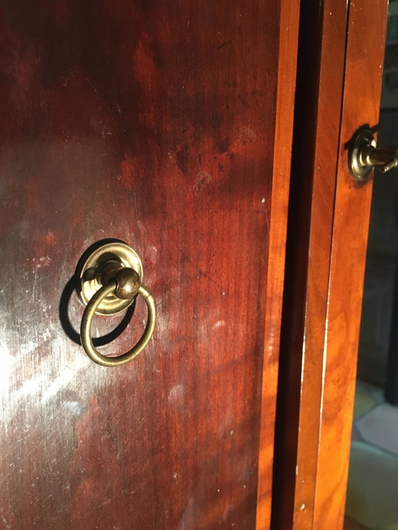 Image 1 of Vintage-Wandkrawatte "Felix Monge" aus Kirschholz mit Spiegeln