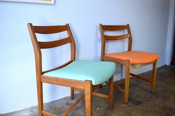 Image 1 of 2x Mid-Century Teak Chair Vintage Dining Chairs