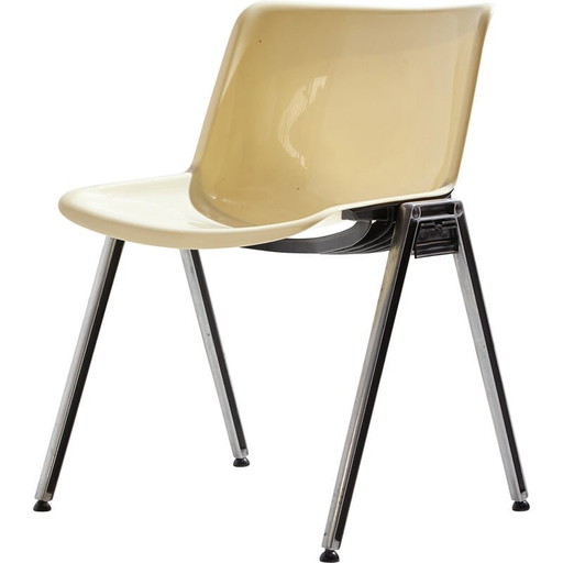 Vintage "Modus Sm 203" stapelbarer Kunststoffsessel von Osvaldo Borsani für Tecno, 1980er Jahre