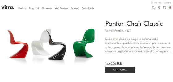 Image 1 of 2x Vitra Stuhl Classic S von Verner Panton