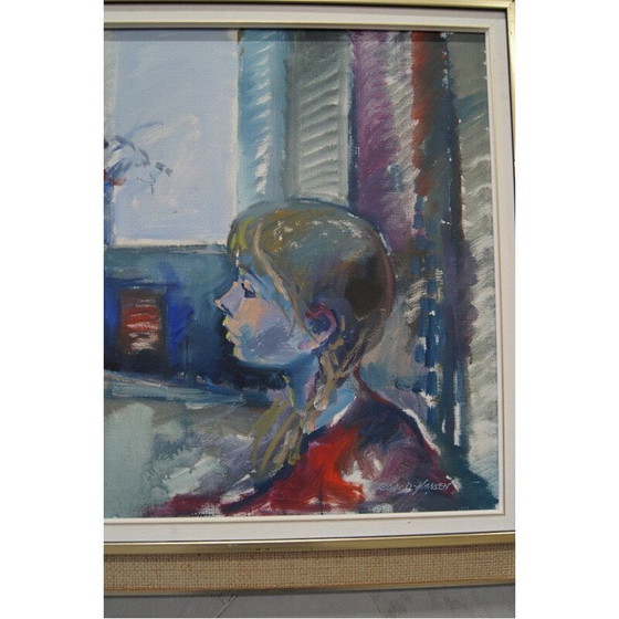 Image 1 of Vintage-Ölgemälde von Roald Hansen, Dänemark 1980