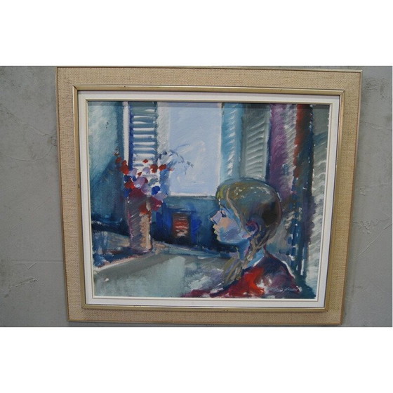 Image 1 of Vintage-Ölgemälde von Roald Hansen, Dänemark 1980