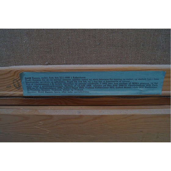 Image 1 of Vintage-Ölgemälde von Roald Hansen, Dänemark 1980