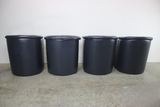 Image 1 of 4X Garnitur Rolf Benz Club Sessel Einsitzer Armlehnstuhl Leder
