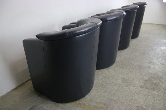 Image 1 of 4X Garnitur Rolf Benz Club Sessel Einsitzer Armlehnstuhl Leder
