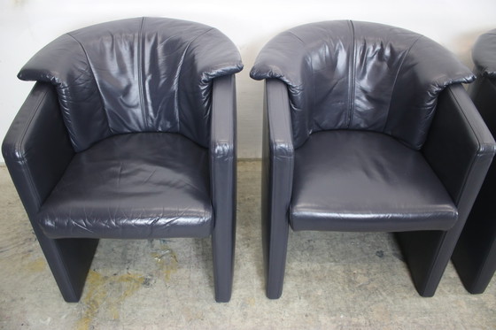 Image 1 of 4X Garnitur Rolf Benz Club Sessel Einsitzer Armlehnstuhl Leder